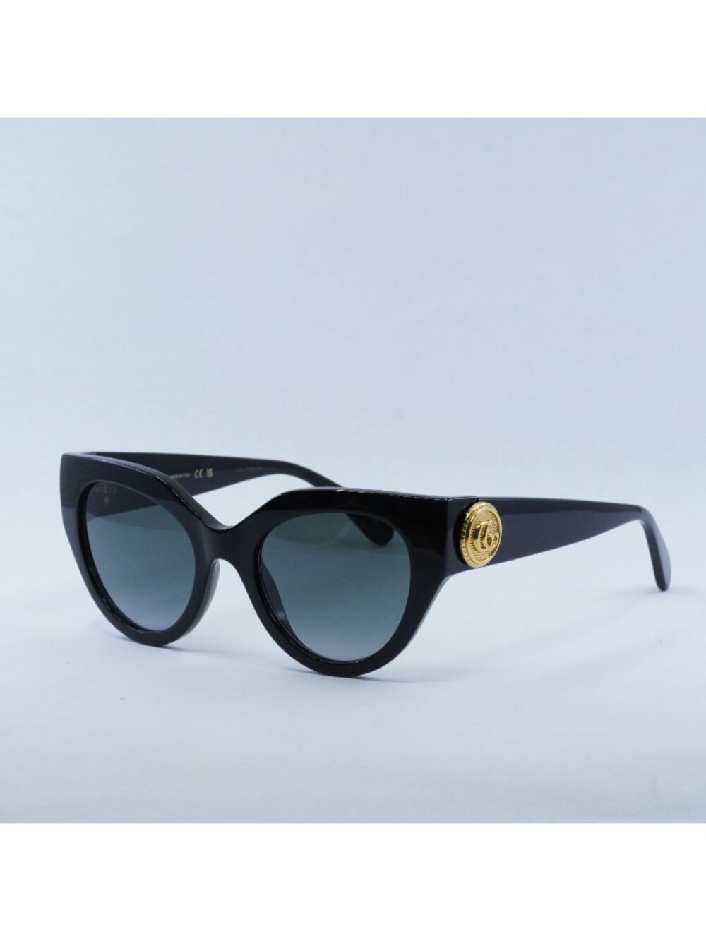 Gucci GG1408S 001 Women Sunglasses Black Cat Eye Frame, Grey Lenses